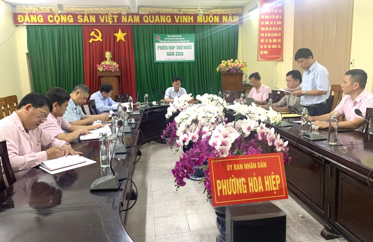 Ban đại diện HĐQT Ngân hàng CSXH phường Hoà Hiệp tổ chức phiên họp thứ nhất