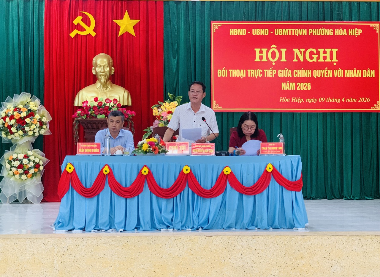Lãnh đạo phường Hòa Hiệp đối thoại trực tiếp với nhân dân