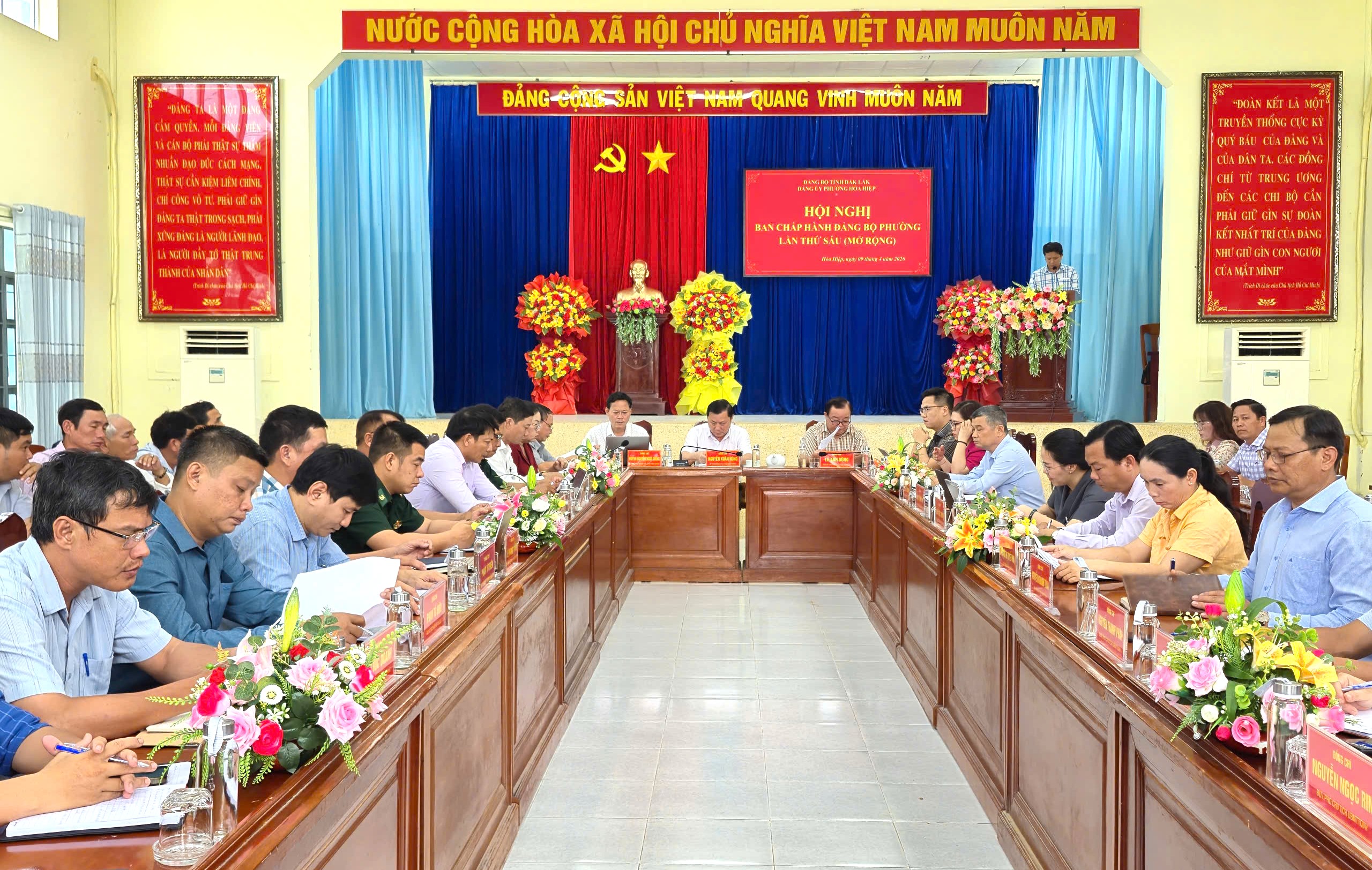 Hội nghị mở rộng BCH Đảng bộ phường Hoà Hiệp lần thứ 6