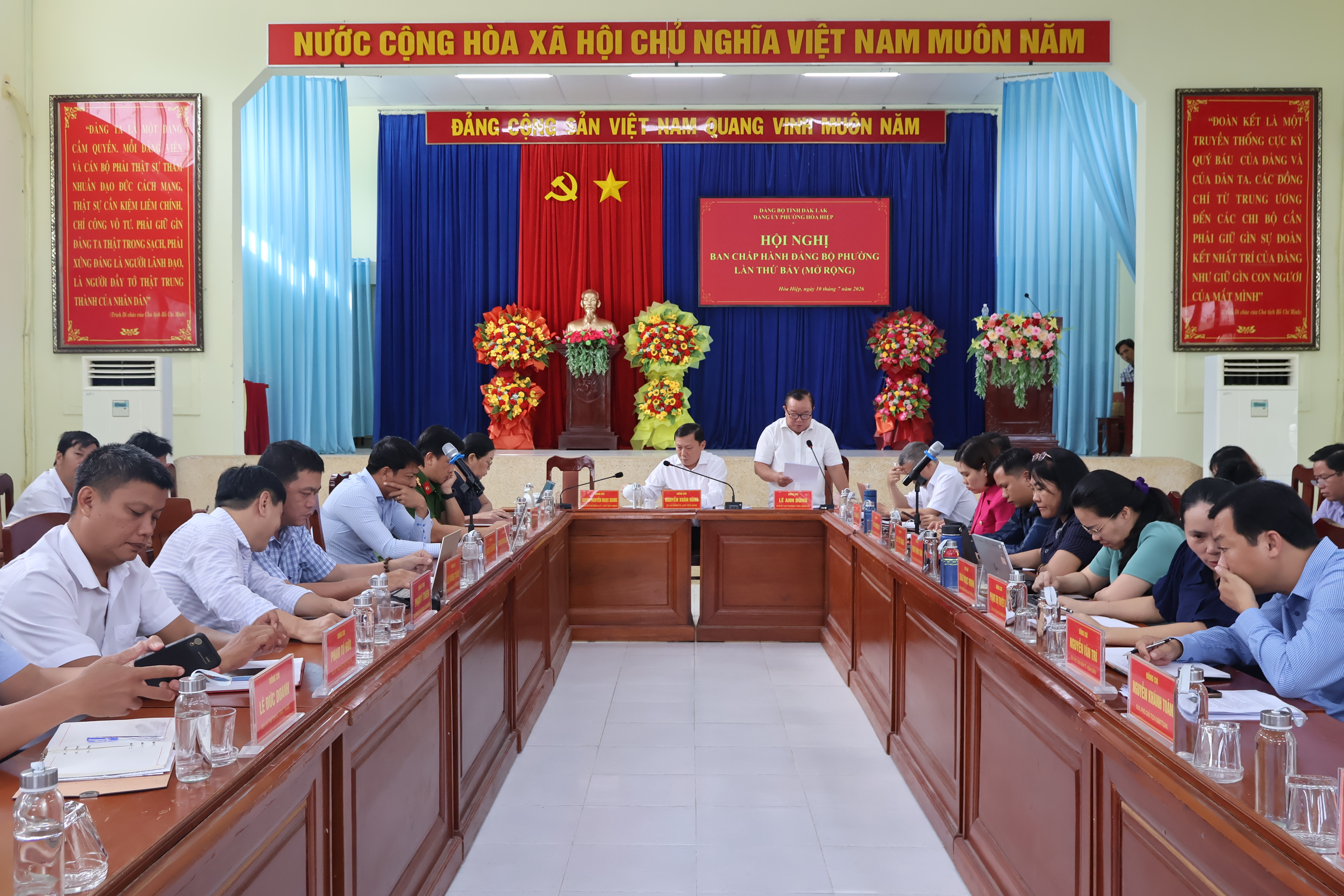 Hội nghị Ban Chấp hành Đảng bộ phường Hoà Hiệp lần thứ bảy