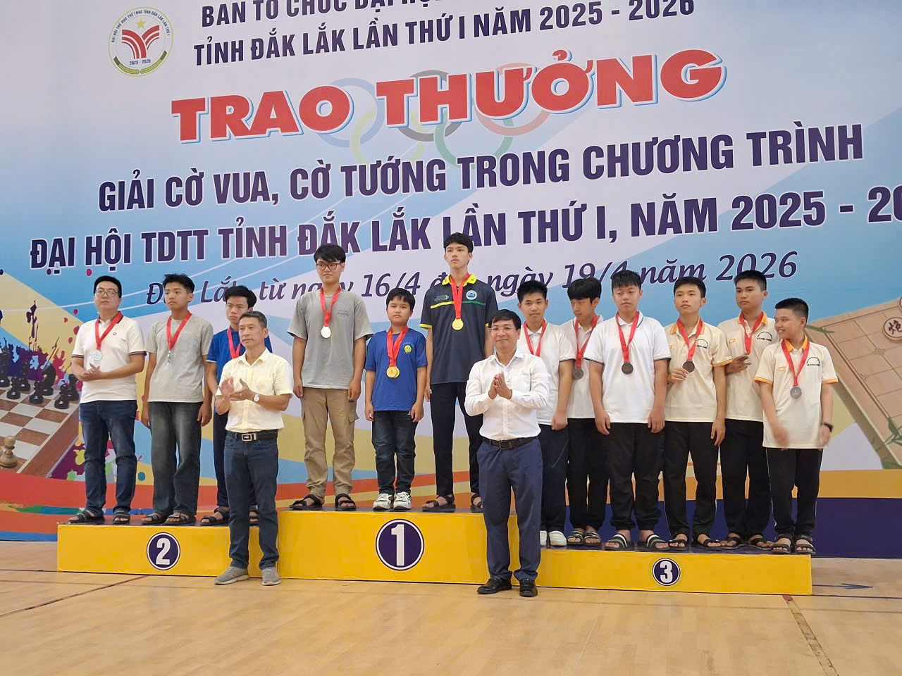 Phường Hoà Hiệp đạt giải nhất đồng đội cờ vua nam tại Giải cờ tướng, cờ vua Đại hội TDTT tỉnh Đắk Lắk lần thứ I, năm 2025 - 2026