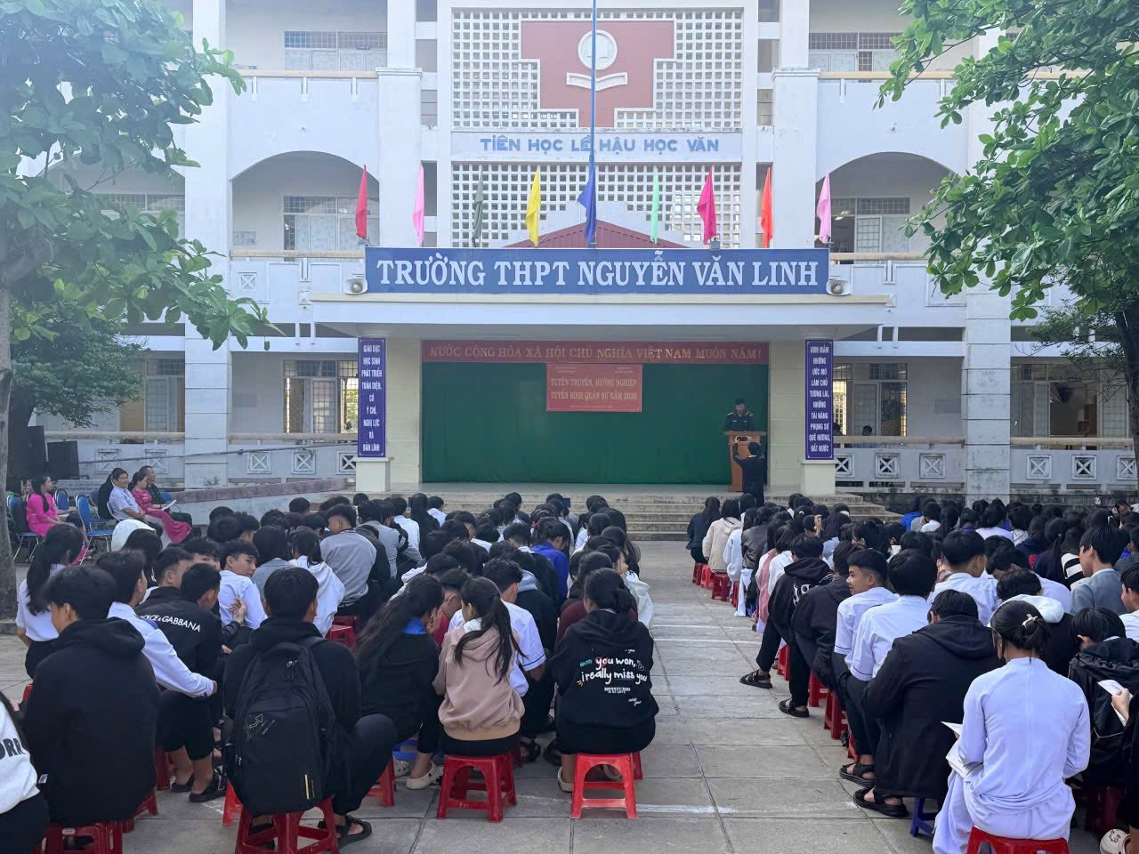 Ban Tuyển sinh quân sự phường Hoà hiệp tuyên truyền, hướng nghiệp tuyển sinh quân sự năm 2026