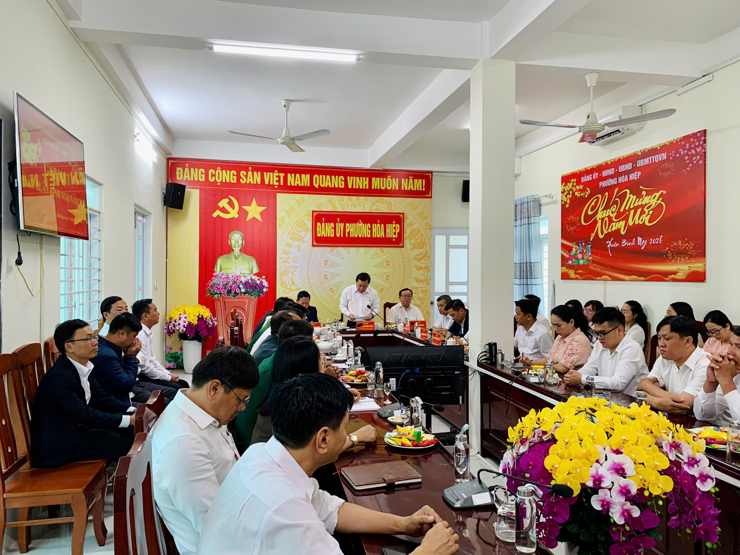 ĐẢNG ỦY – HĐND – UBND – UBMTTQ VIỆT NAM PHƯỜNG HÒA HIỆP TỔ CHỨC GẶP MẶT ĐẦU XUÂN BÍNH NGỌ NĂM 2026