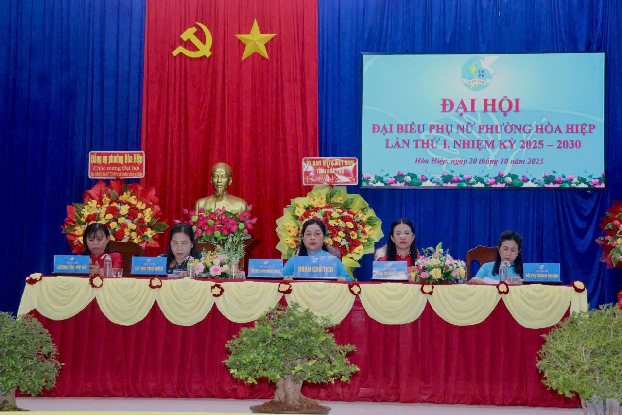 Đại hội đại biểu phụ nữ phường Hòa Hiệp lần thứ I, nhiệm kỳ 2025-2030